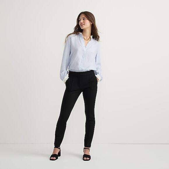 J.Crew Skinny Trouser in Italian Ponte • Black • Size 0 - Picture 3 of 10